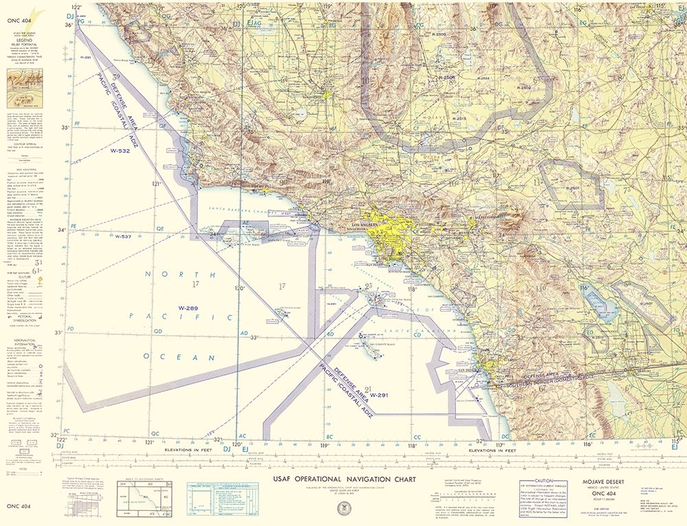 Mojave Desert Nevada California Sheet - USAF 1961 art print by USAF for $57.95 CAD