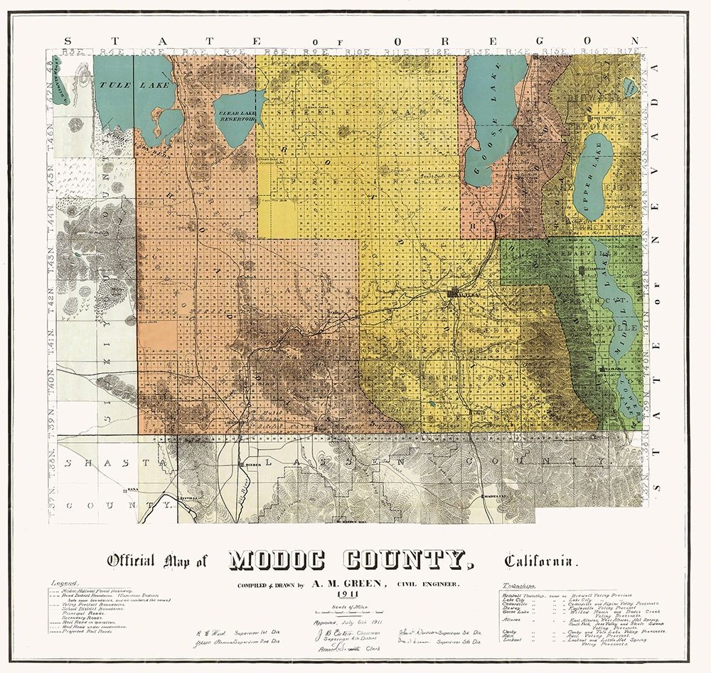Modoc California - Green 1911 art print by Green for $57.95 CAD