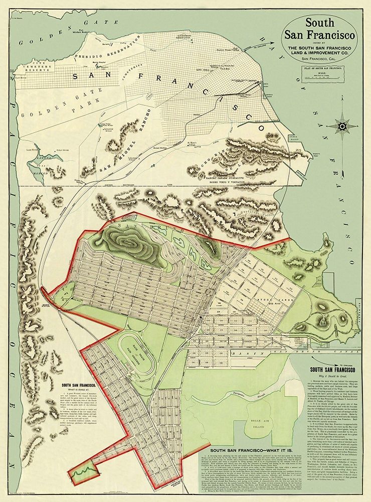 San Francisco, South California art print by Rand McNally for $57.95 CAD