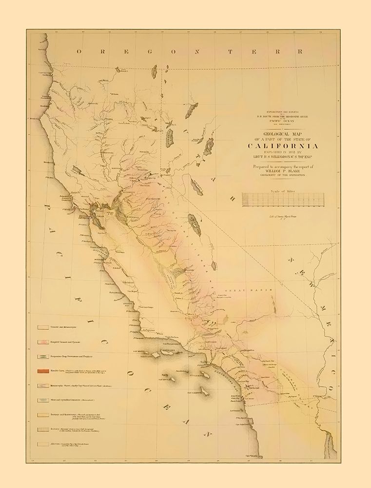 California Railroad Survey - War Dept 1855 art print by War Dept for $57.95 CAD