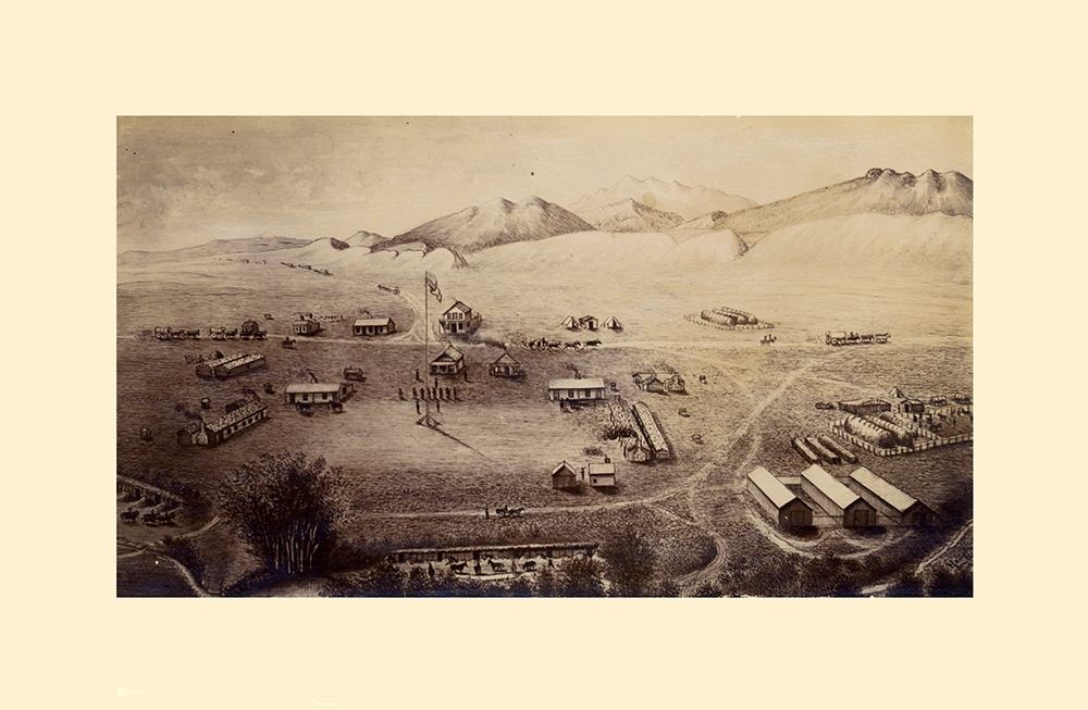 Fort Collins Colorado - Houghton 1865  art print by Houghton for $57.95 CAD