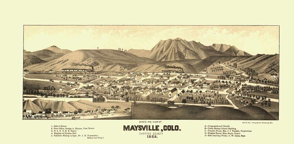 Maysville Colorado - Beck 1882 art print by Beck for $57.95 CAD