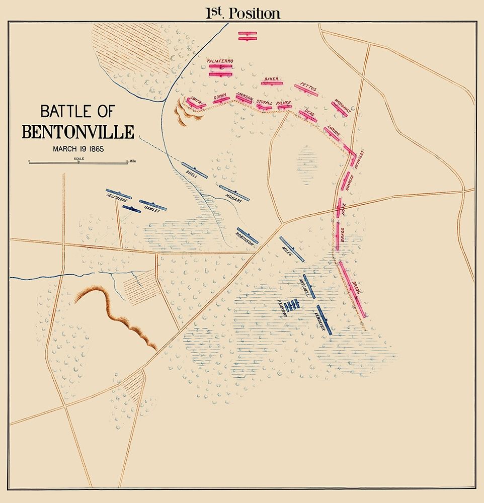 Bentonville Battle 1st Position North Carolina art print by Unknown for $57.95 CAD