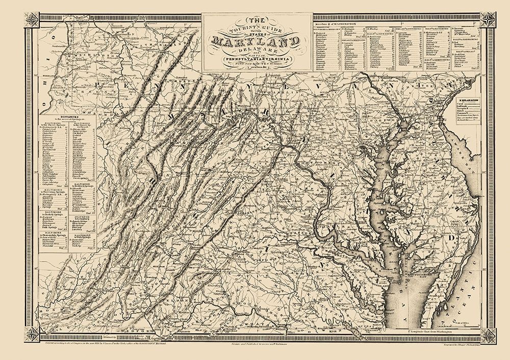 Guide Delaware Maryland Pennsylvania Virginia art print by Lucas for $57.95 CAD