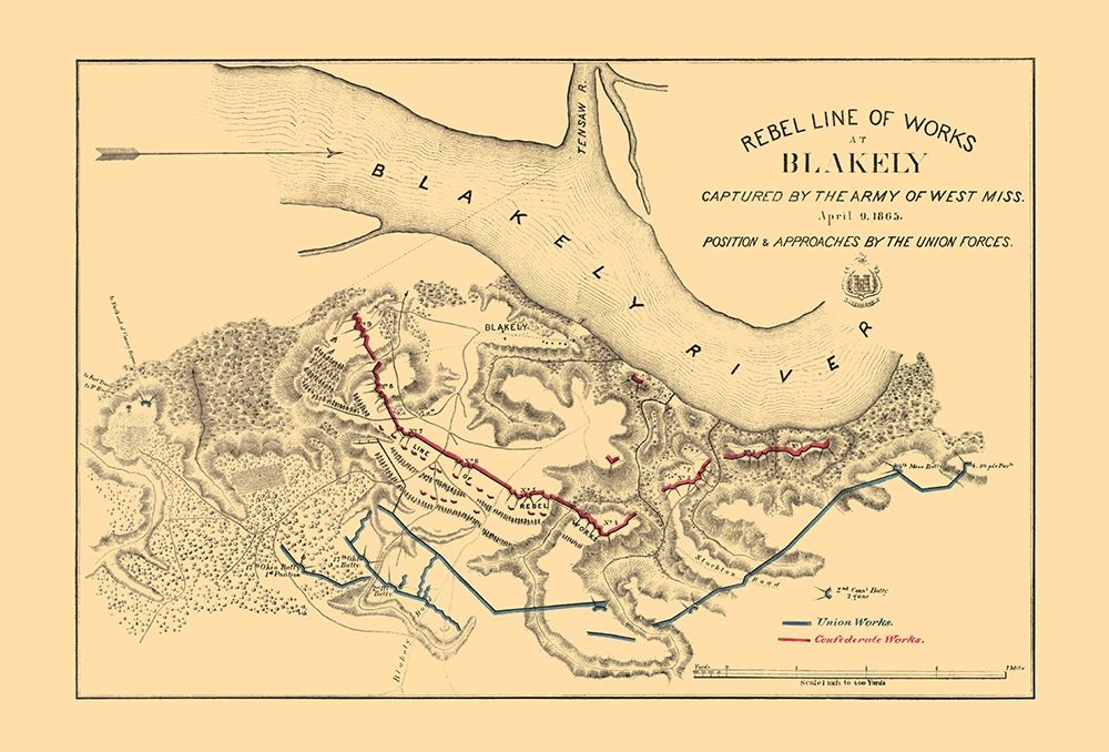 Fort Blakely Battle - US Army Corps 1865 art print by US Army Corps for $57.95 CAD