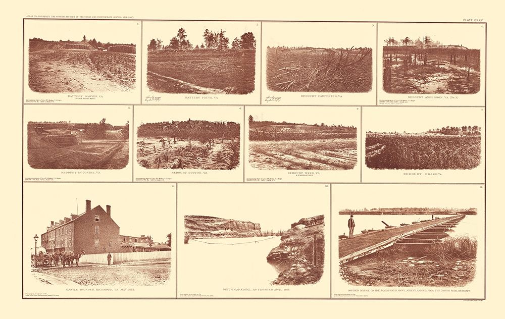 Buildings And Forts Virginia - BIEN  1895 art print by Bien for $57.95 CAD