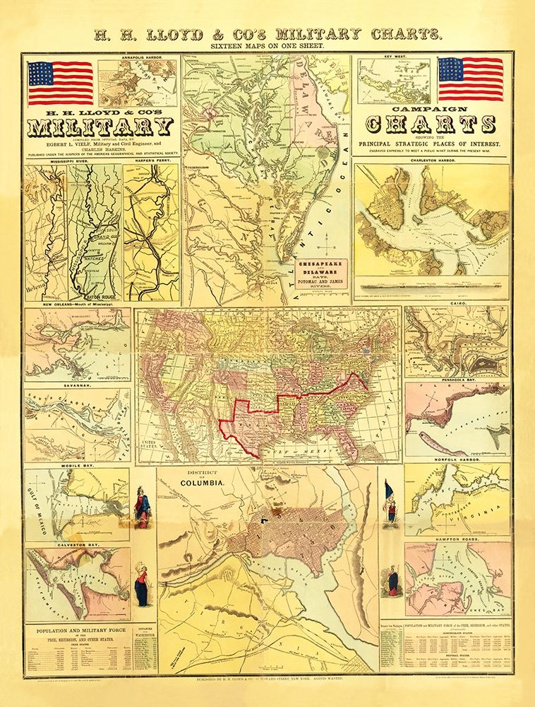 Military Campaign Charts of United States art print by Lloyd for $57.95 CAD