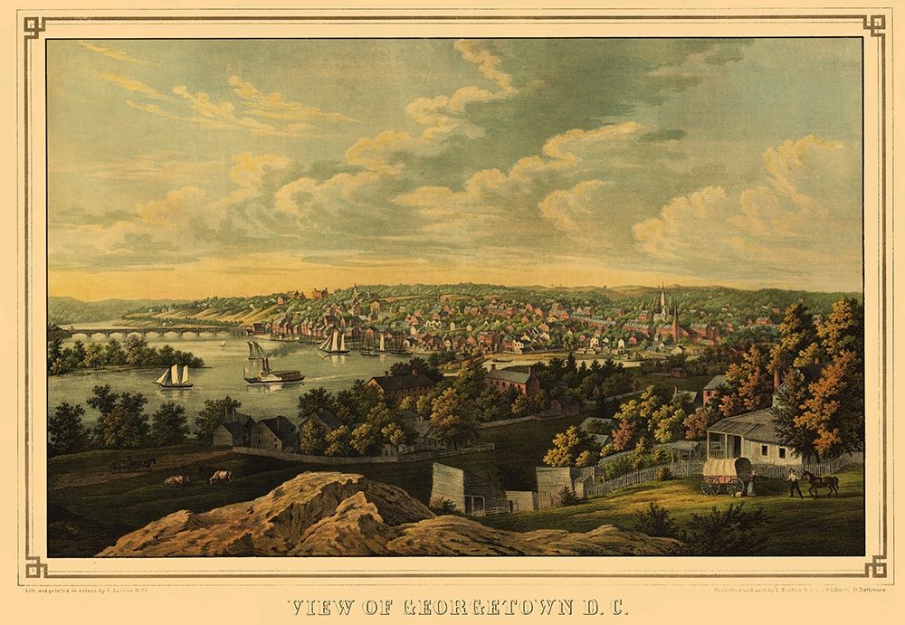 Georgetown Washington DC - Sachese 1855 art print by Sachese for $57.95 CAD