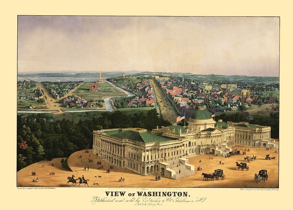 Washington DC - Sachese 1852 art print by Sachese for $57.95 CAD