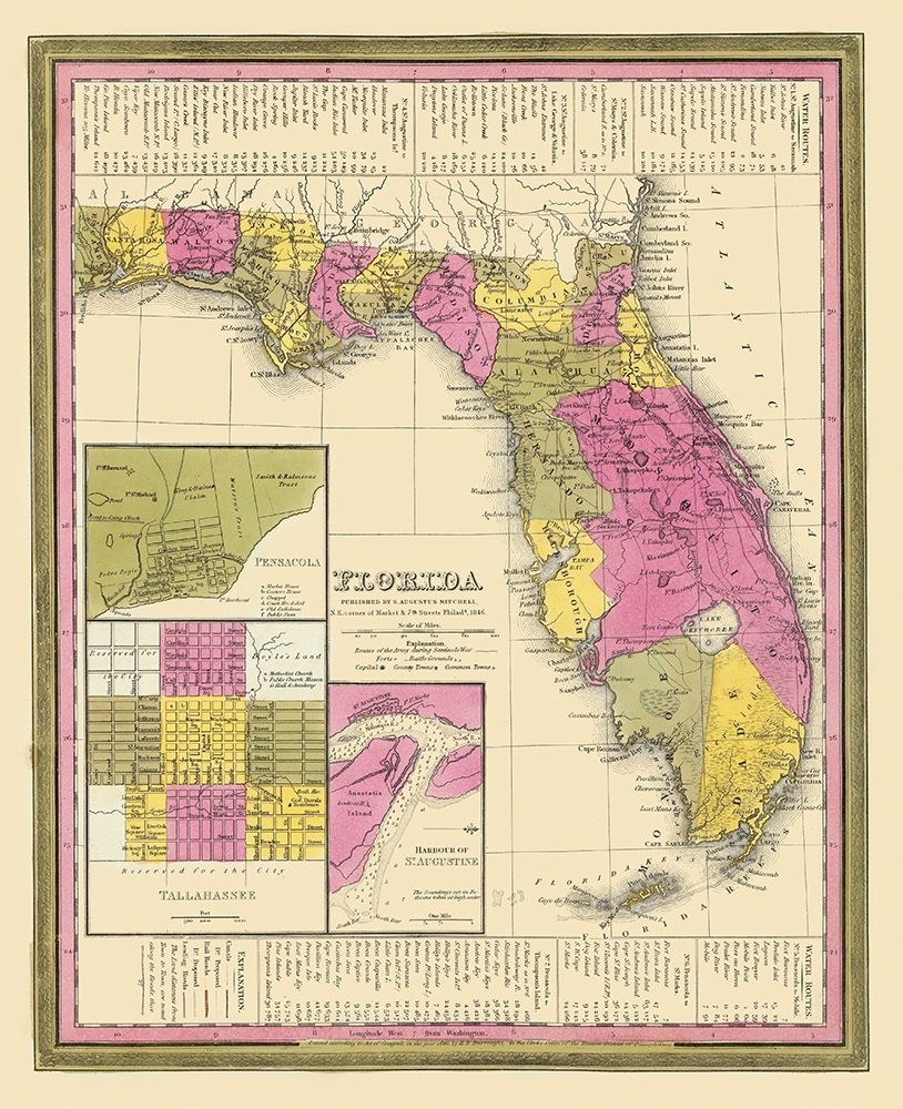 Florida - Mitchell 1846 art print by Mitchell for $57.95 CAD