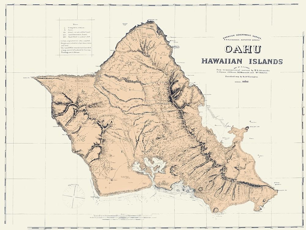 Oahu Hawaii - Covington 1881 art print by Covington for $57.95 CAD