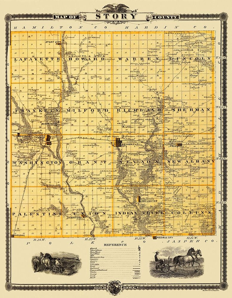Story Iowa Landowner - Shober 1875 art print by Shober for $57.95 CAD