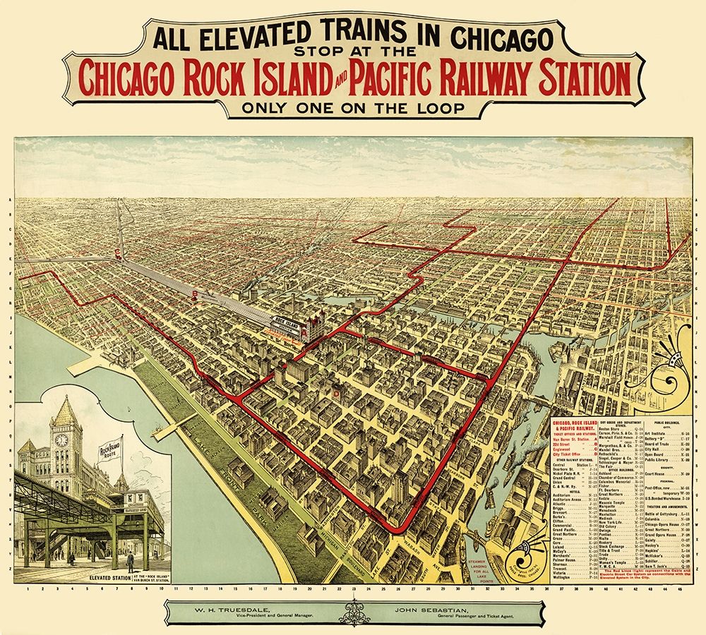 Chicago Rock Island Pacific Railway Illinois art print by Poole for $57.95 CAD