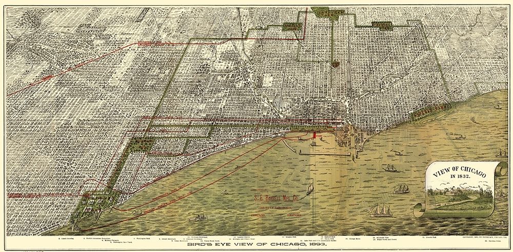 Chicago Illinois - Roy 1893 art print by Roy for $57.95 CAD