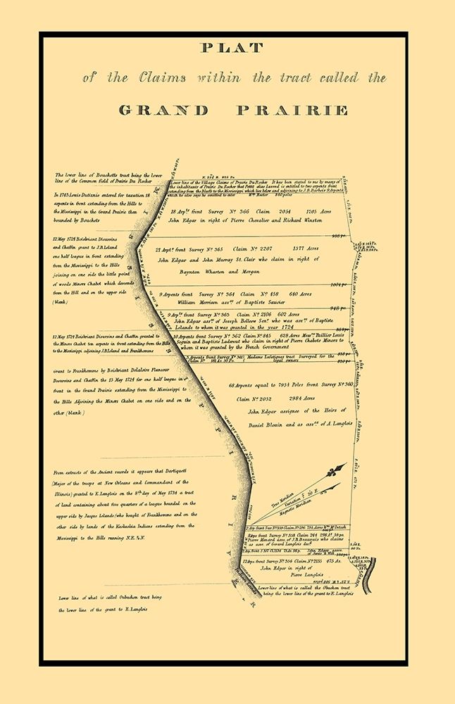 Grand Prairie Tract Illinoi Claimss - USPO 1860 art print by USPO for $57.95 CAD