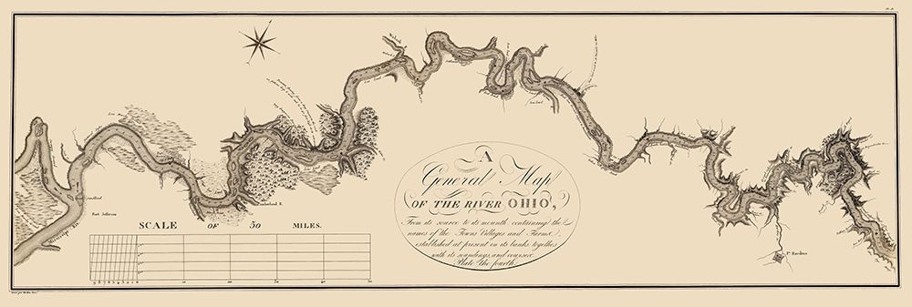 Ohio River Illinois - Collot 1796 art print by Collot for $57.95 CAD