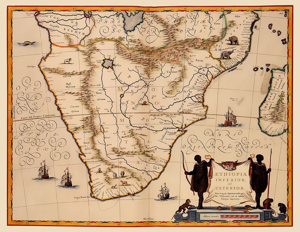 Southern Africa - Jansson 1635 art print by Jansson for $57.95 CAD