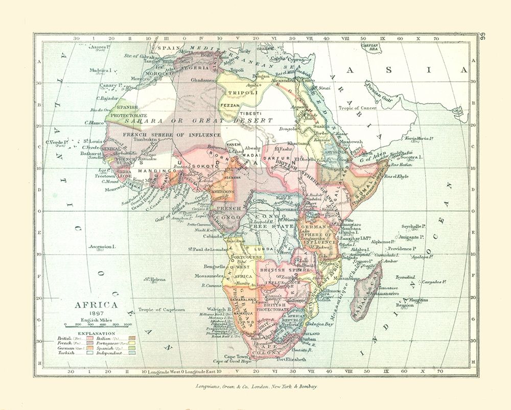 Africa - Gardiner 1897 art print by Gardiner for $57.95 CAD