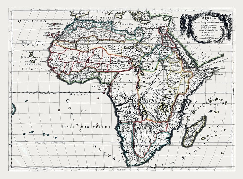Africa - Sanson 1641 art print by Sanson for $57.95 CAD