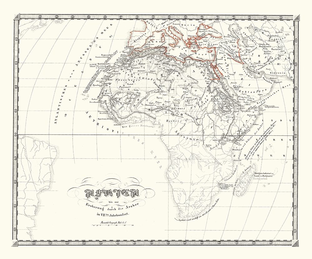 Africa Prior to Mohammedan - Spruner 1855 art print by Spruner for $57.95 CAD