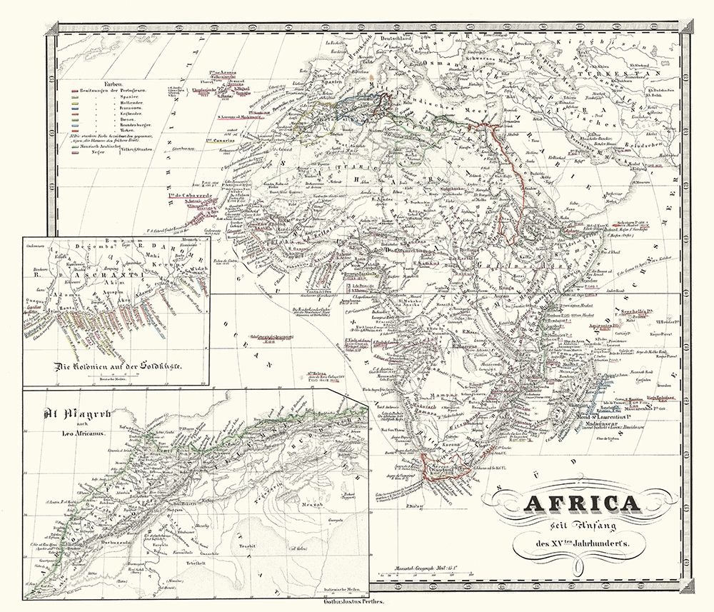 Africa 15th Century - Spruner 1855 art print by Spruner for $57.95 CAD