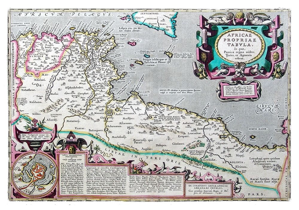 Ancient Africa - Ortelius 1570 art print by Ortelius for $57.95 CAD