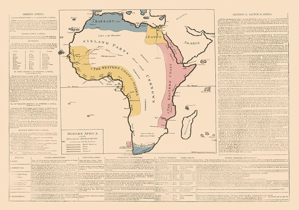 Africa - Le Sage 1801 art print by Le Sage for $57.95 CAD
