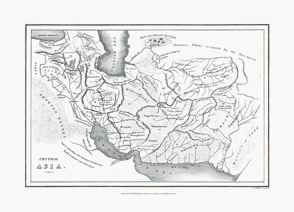 Central Asia - Oxford 1828 art print by Oxford for $57.95 CAD