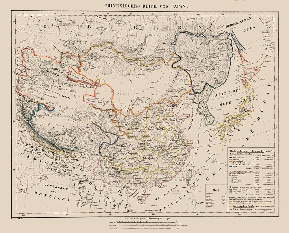 Asia Chinese Empire Japan - Sohr 1875 art print by Sohr for $57.95 CAD