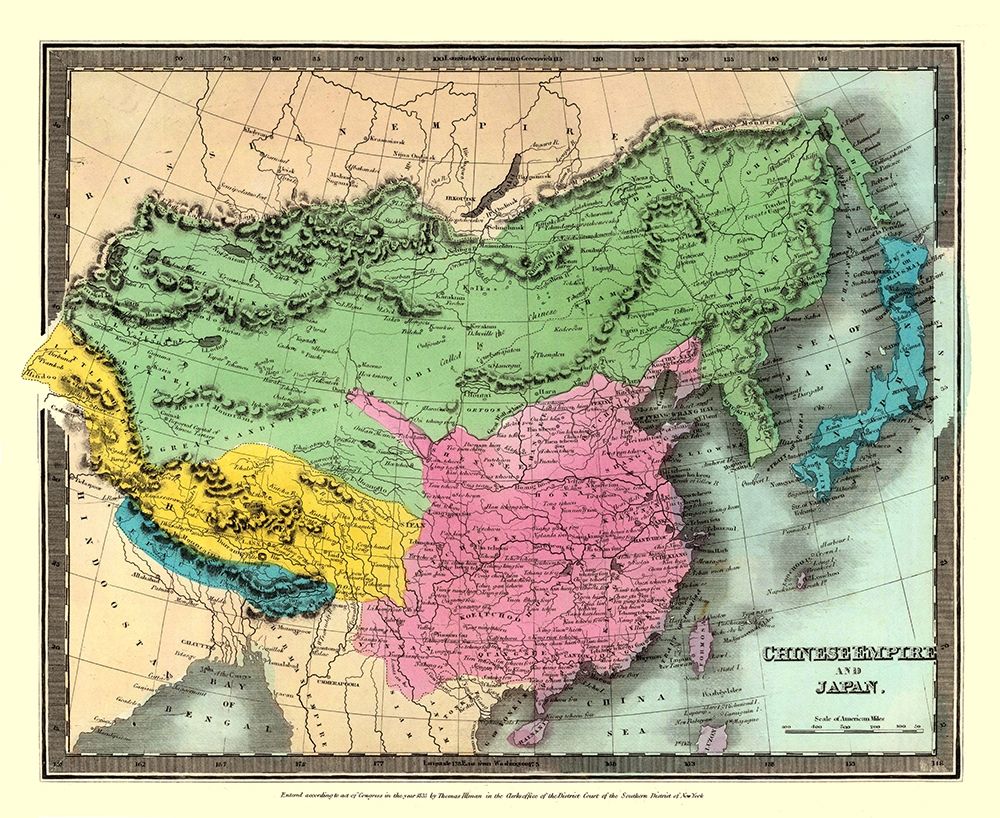 Asia Chinese Empire Japan - Thomas 1833 art print by Thomas for $57.95 CAD