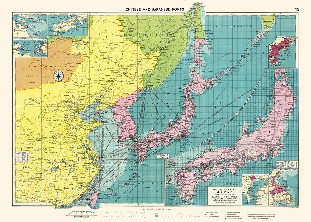 Asia Chinese Japanese Ports - Philip 1922 art print by Philip for $57.95 CAD