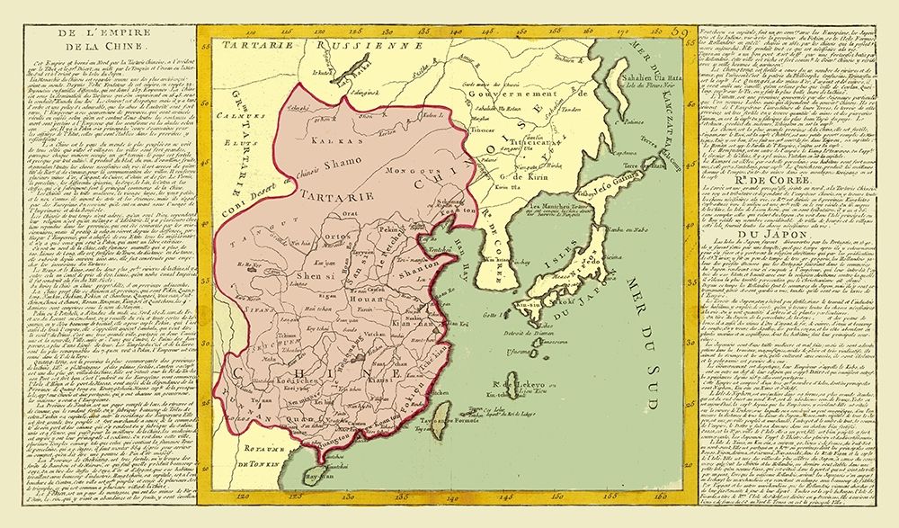 Asia Japan Chinese Empire Korea - Clouet 1787 art print by Clouet for $57.95 CAD