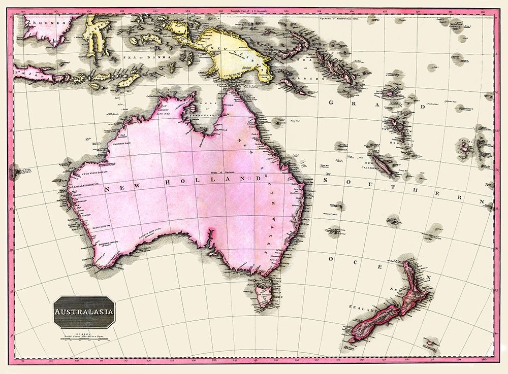Australia Oceania - Dobson 1818 art print by Dobson for $57.95 CAD