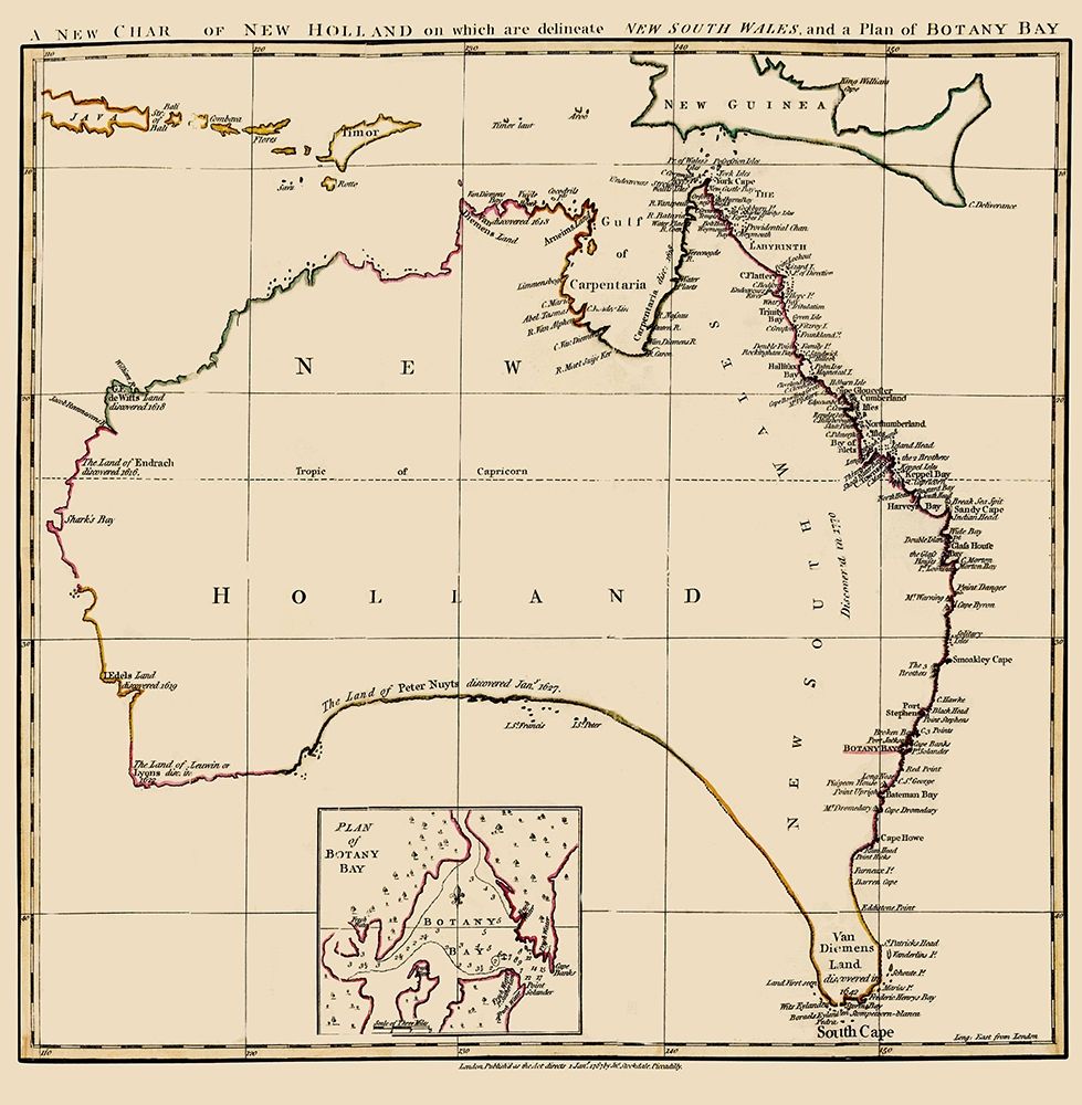 Australia New Holland - Stockdale 1767 art print by Stockdale for $57.95 CAD