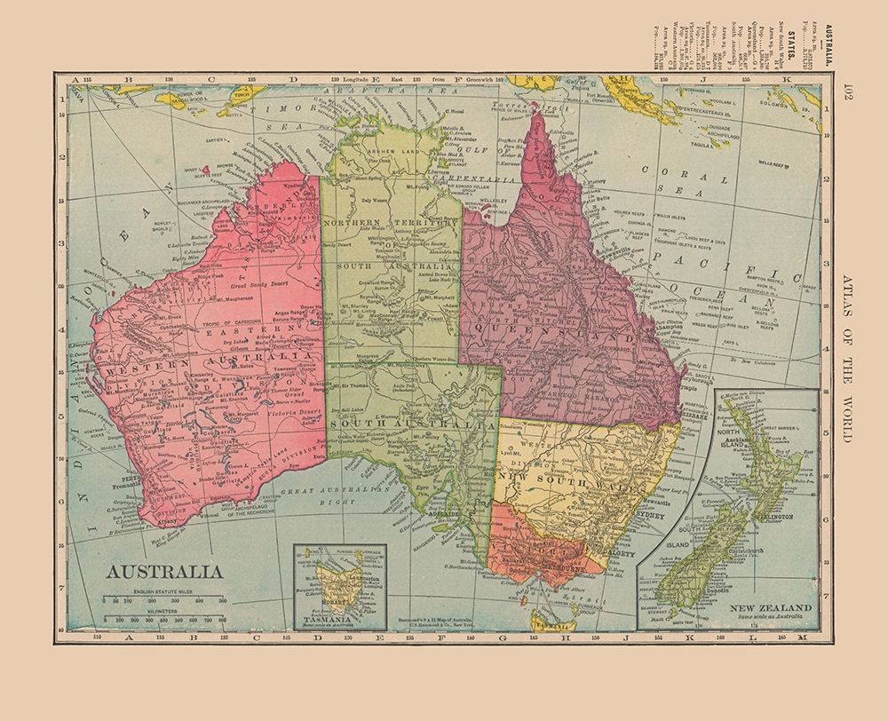 Australia - Hammond 1910 art print by Hammond for $57.95 CAD