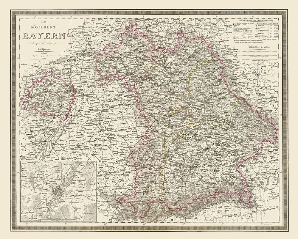 Bavaria Region Germany - Weiland 1856 art print by Weiland for $57.95 CAD