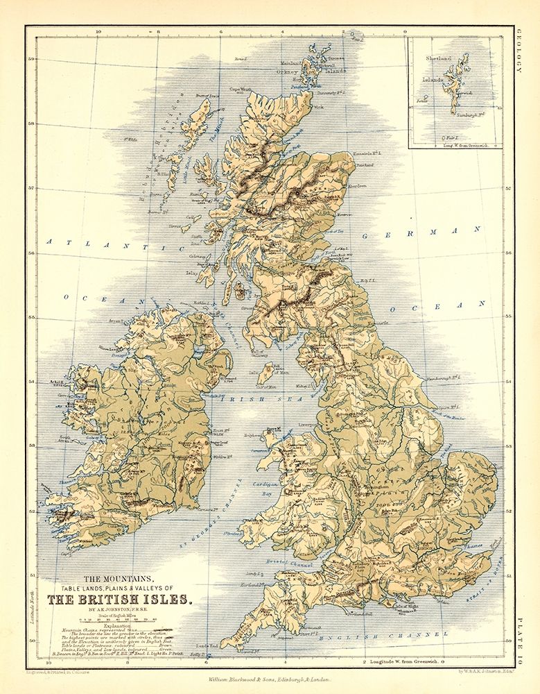 Geological British Isles - Johnston art print by Johnston for $57.95 CAD