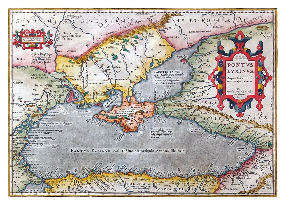 Ancient Black Sea Romania Greece Turkey art print by Ortelius for $57.95 CAD