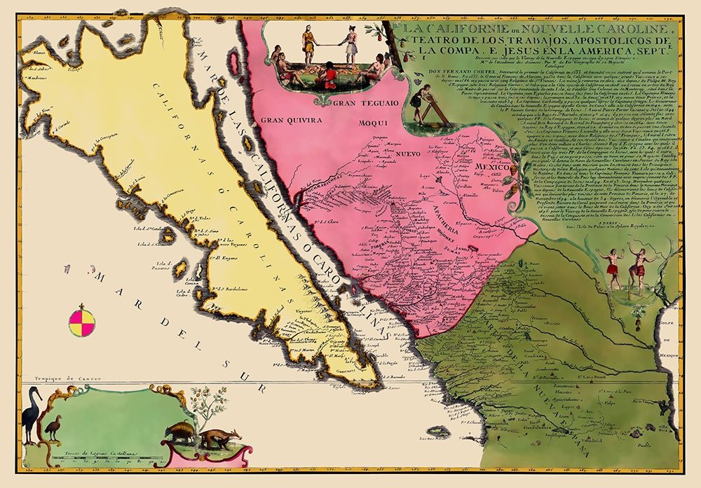 North America California Island - De Fer 1720 art print by De Fer for $57.95 CAD