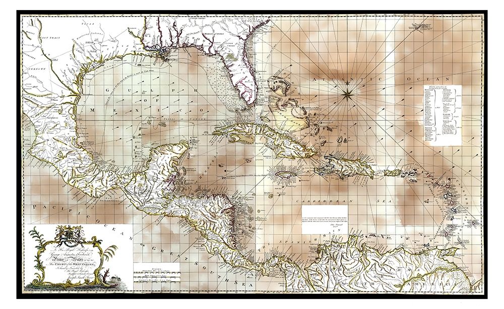 Caribbean Sea Honduras Costa Rica - Speer 1774 art print by Speer for $57.95 CAD