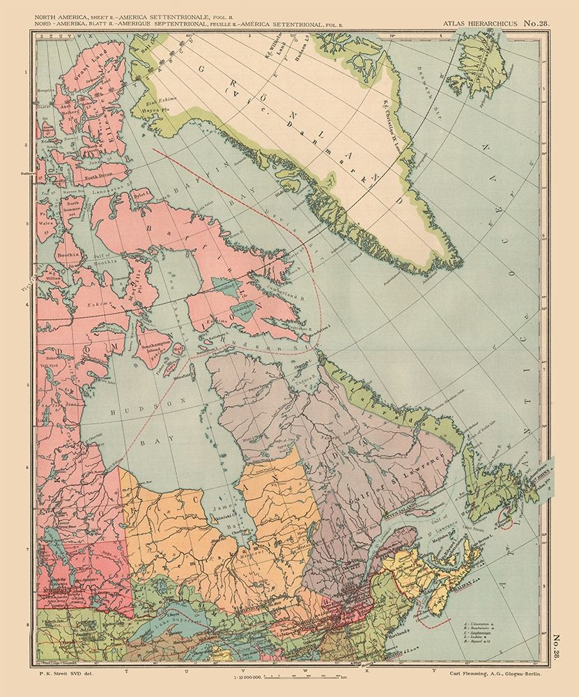 Greenland Denmark Canada - Streit 1913 art print by Streit for $57.95 CAD