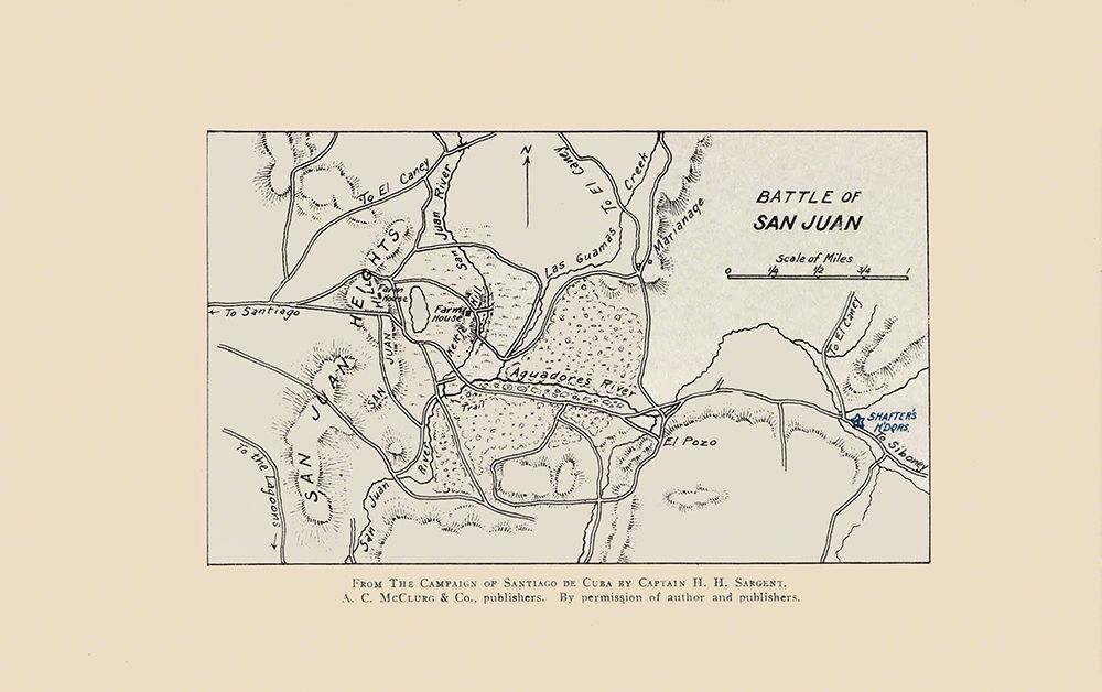 San Juan Battle Map 2 of 2 1907 art print by McClurg for $57.95 CAD