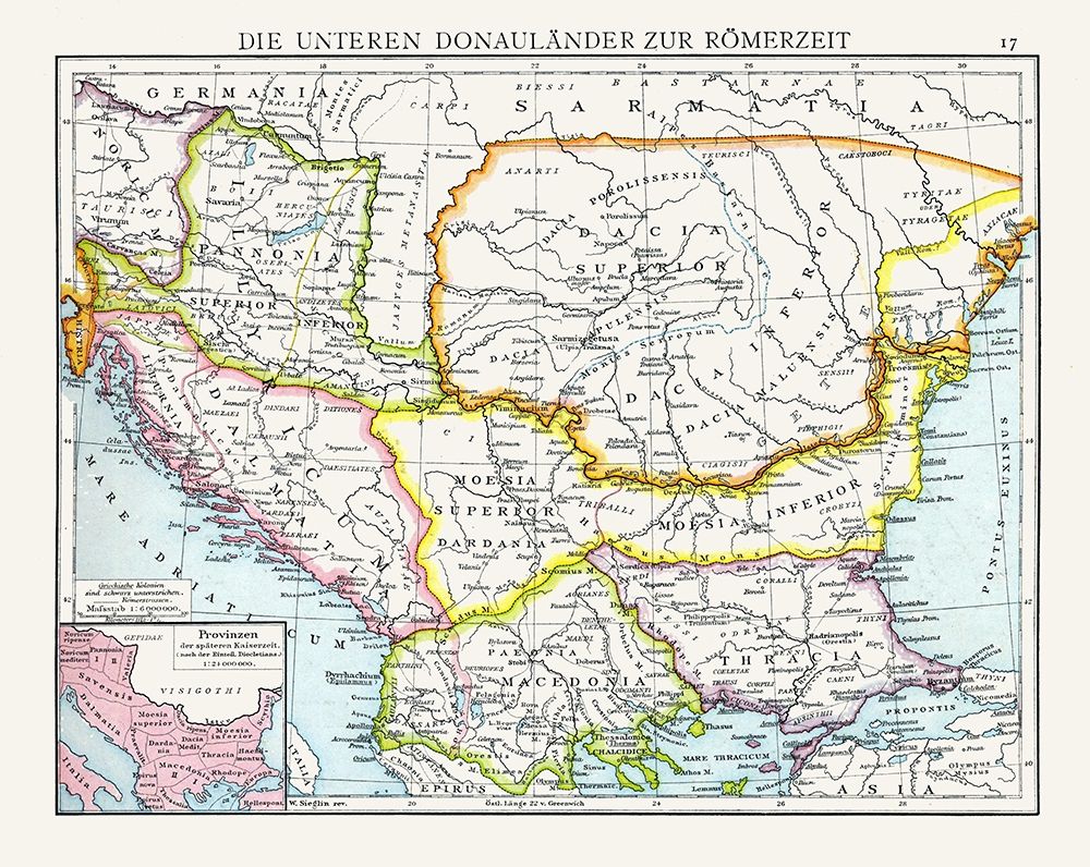 Lower Danubian Countries Roman Empire Europe art print by Droysen for $57.95 CAD
