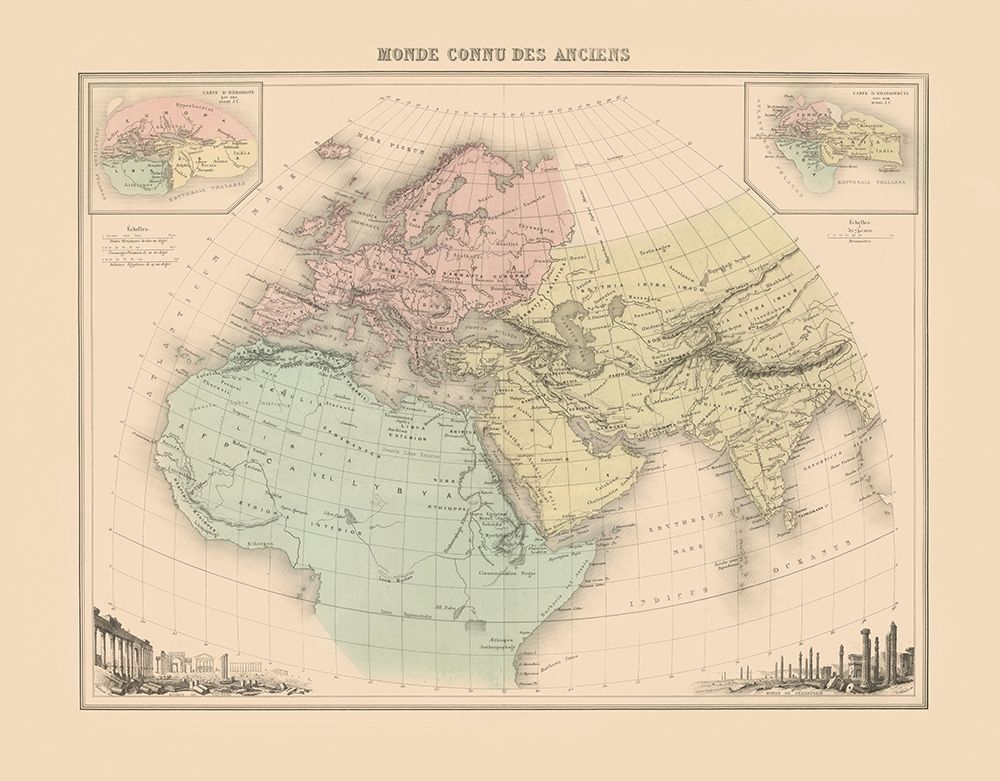 World as Known to Ancients - Willard 1827 art print by Willard for $57.95 CAD
