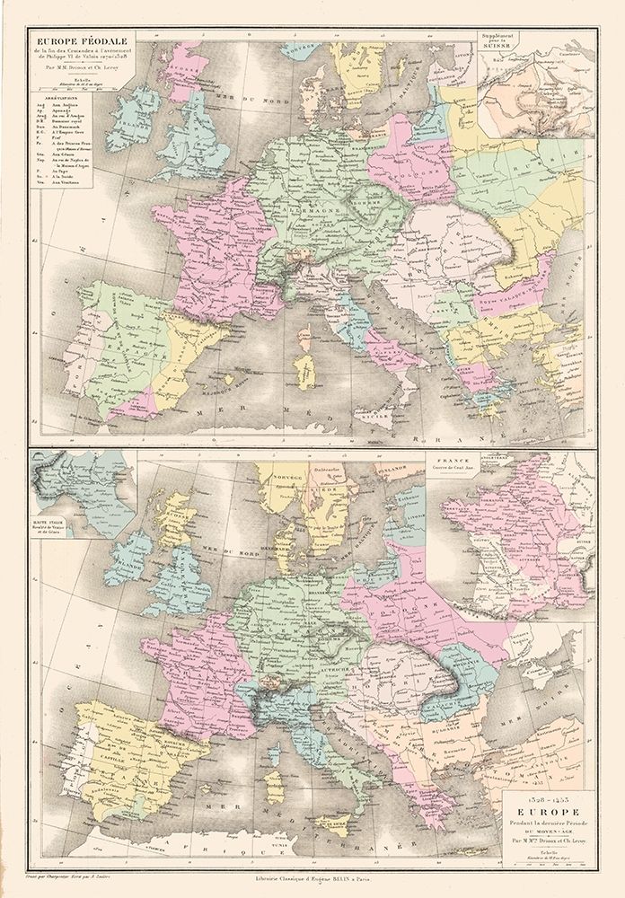 Feudal Europe 1270 to 1453 - Drioux 1882 art print by Drioux for $57.95 CAD