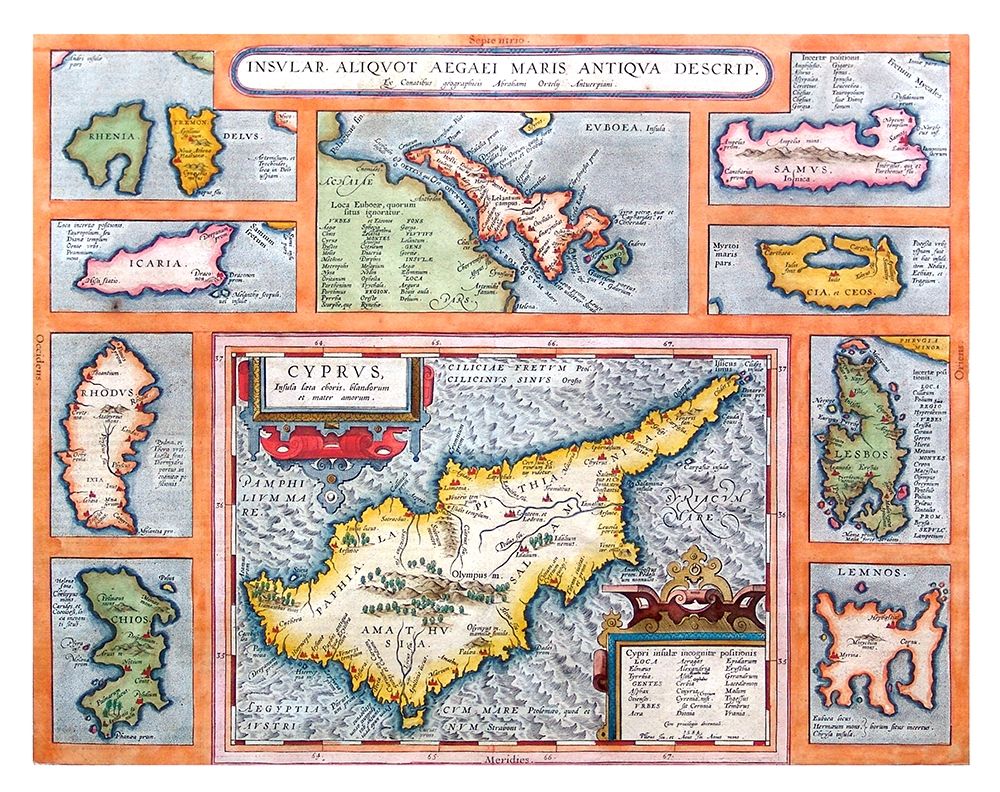 Europe Aegean Sea Islands - Ortelius 1570 art print by Ortelius for $57.95 CAD