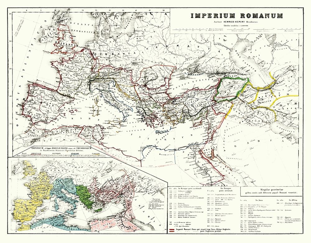 Roman Empire Europe - Kiepert 1903 art print by Kiepert for $57.95 CAD