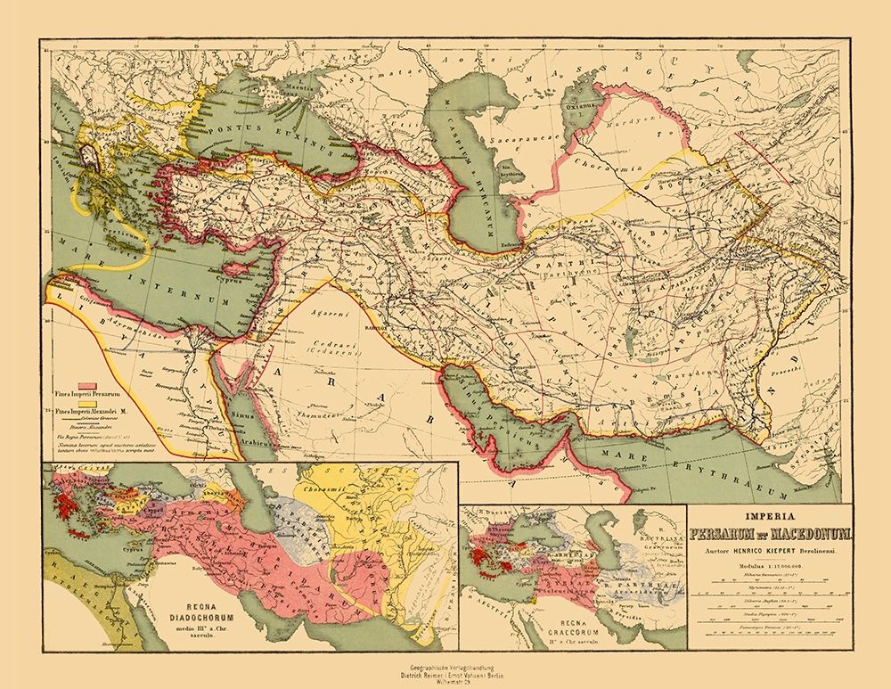 Europe Persian Macedonian Empires - Kiepert art print by Kiepert for $57.95 CAD