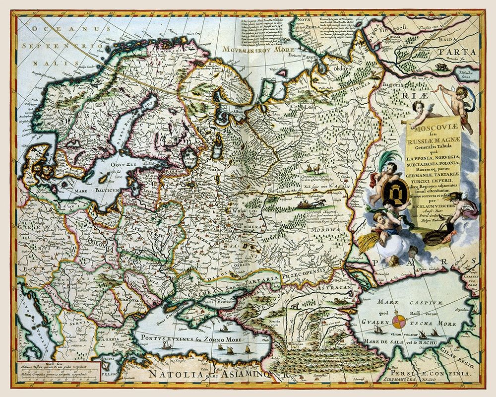 Europe Scandinavia Russia - Visscher 1681 art print by Visscher for $57.95 CAD