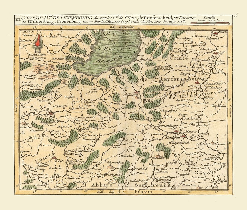 Wallonia Belgium Rhine Westphalia Germany - Robert 1748  art print by Robert for $57.95 CAD